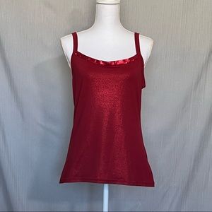 Apt. 9 Women’s L Red Sparkling Tank/Camisole